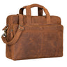 "Thompson" Bolsa De Cuero Vintage Business Grande Maletín Para Maestro