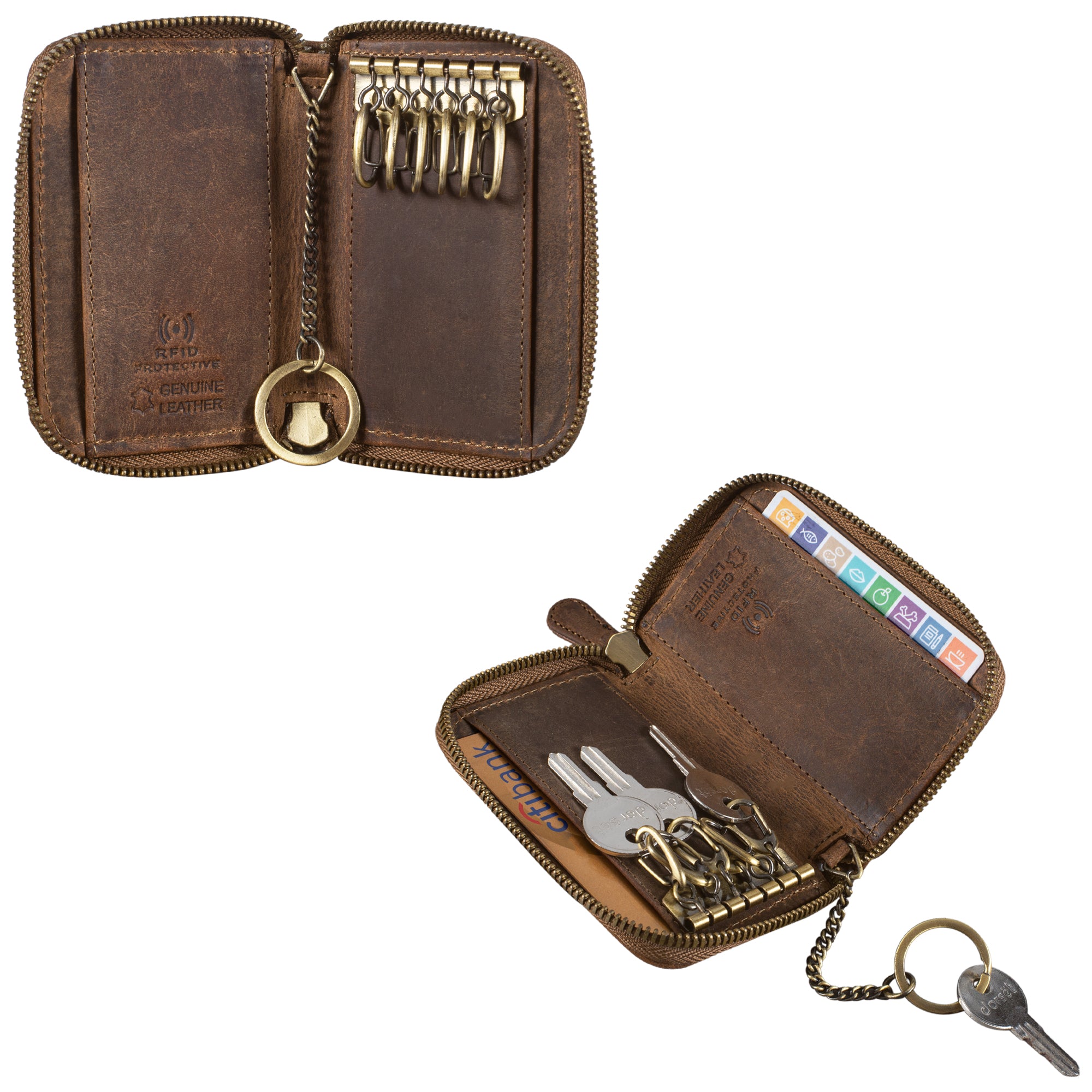Braune Vintage Münzbörse