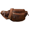 "Eliah" Riñonera o bolsa de cuero vintage