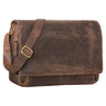 "Tom" Bolso Vintage De Cuero 15" Para Estudio, Oficina Y Universidad