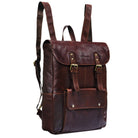 Vintage Leder Rucksack dunkel braun
