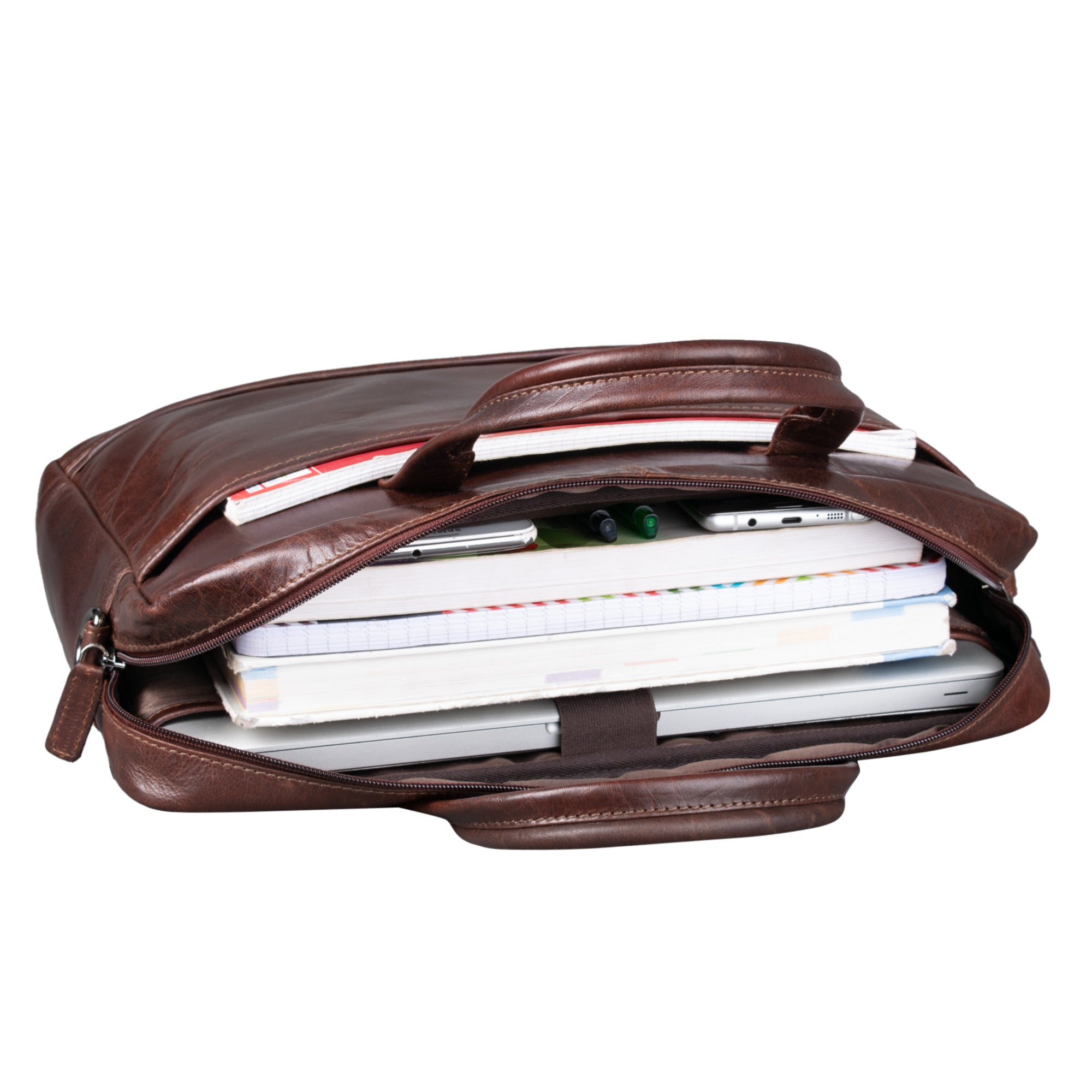 Herrentasche Echt-Leder dunkel-braun