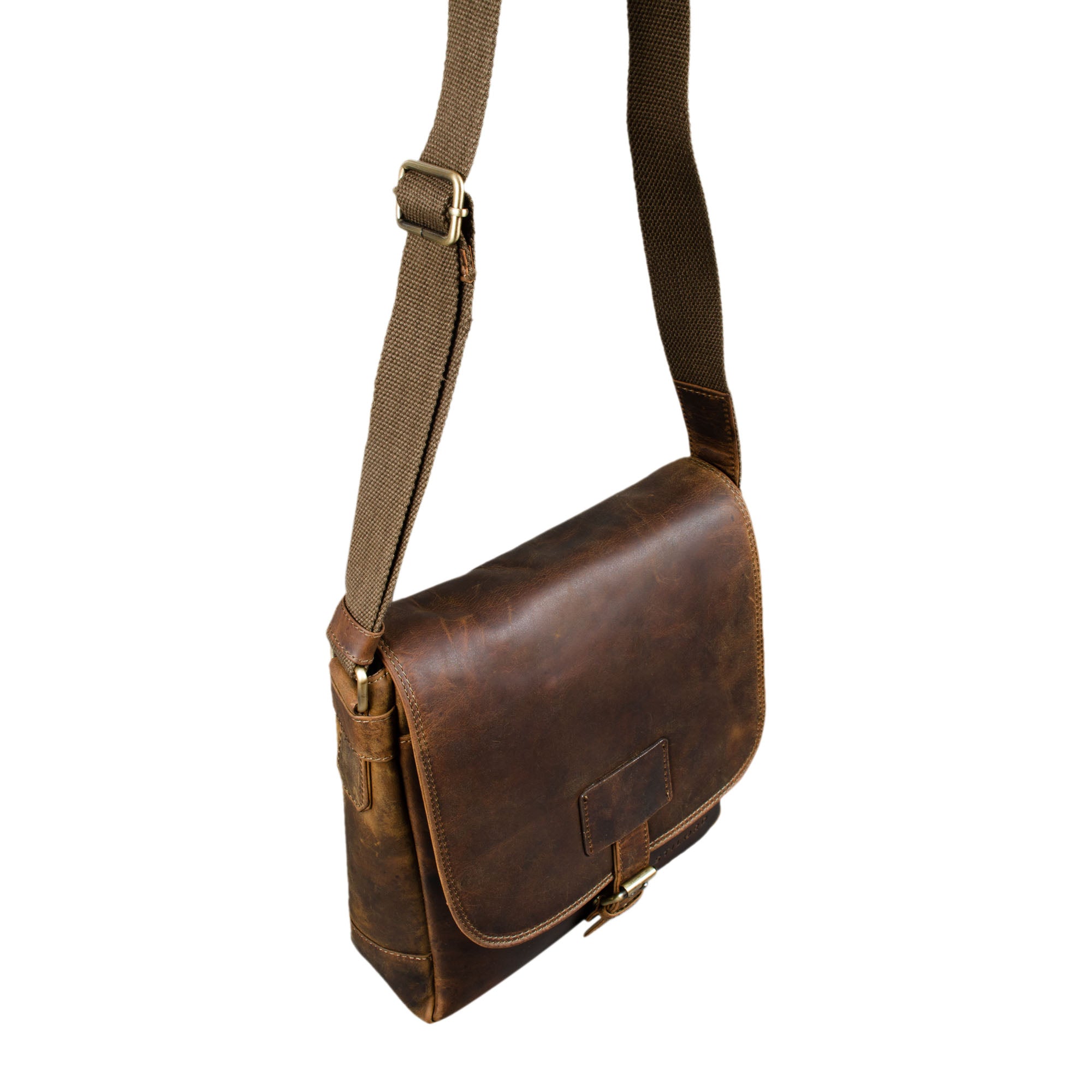 Braune Leder Messenger Bag Vintage Herren