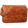 "Tom" Bolso Vintage De Cuero 15" Para Estudio, Oficina Y Universidad