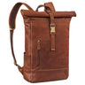 "Harriet" Mochila Vintage Rolltop de Cuero Laptop 15-17"