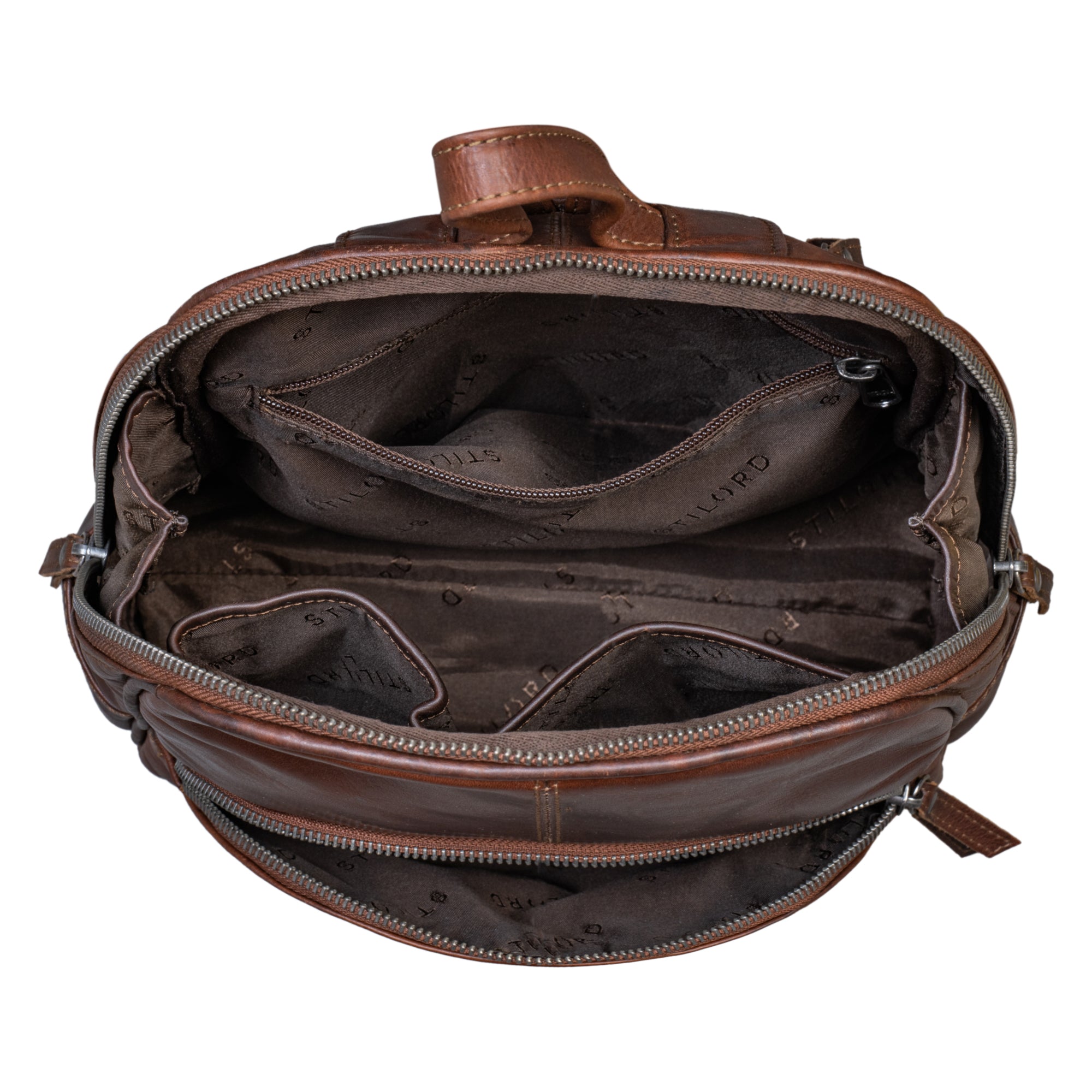 Retro Rucksack kompakt Leder