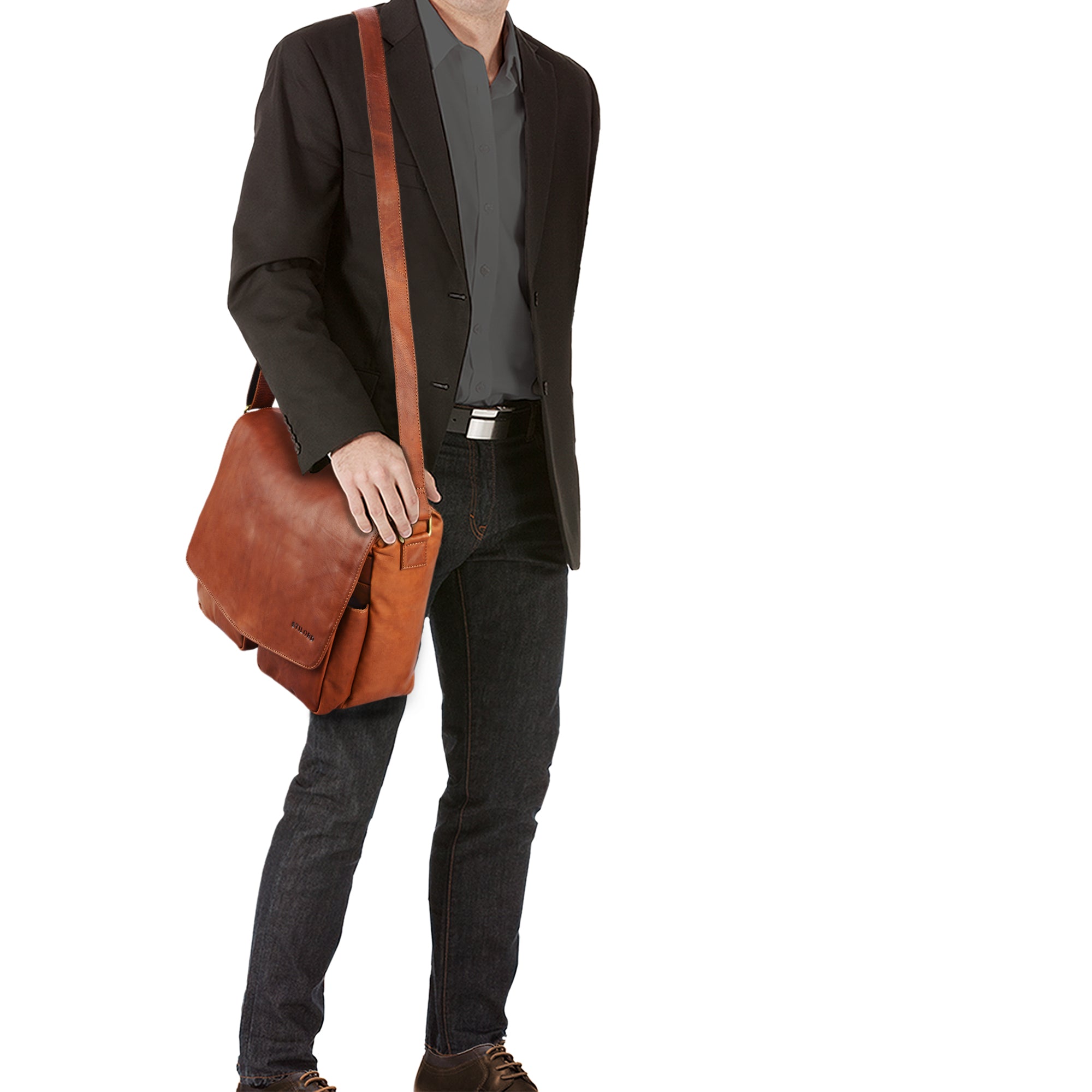 Braune Umhängetasche Leder Vintage