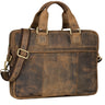 "Andrew" Bolsa Vintage Cuero Business Maletín Clásico Hombre Y Mujer