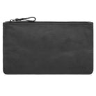 Geldtasche Flach Damen Leder Anthrazit Klein
