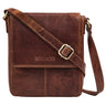 "Bari" bolso vintage de cuero para hombre de tamaño medio vertical para tablet 8 pulgadas y documentos DIN A5
