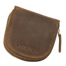 "Cash" Monedero Vintage Cuero con Cremallera Slim Cartera Pequeña