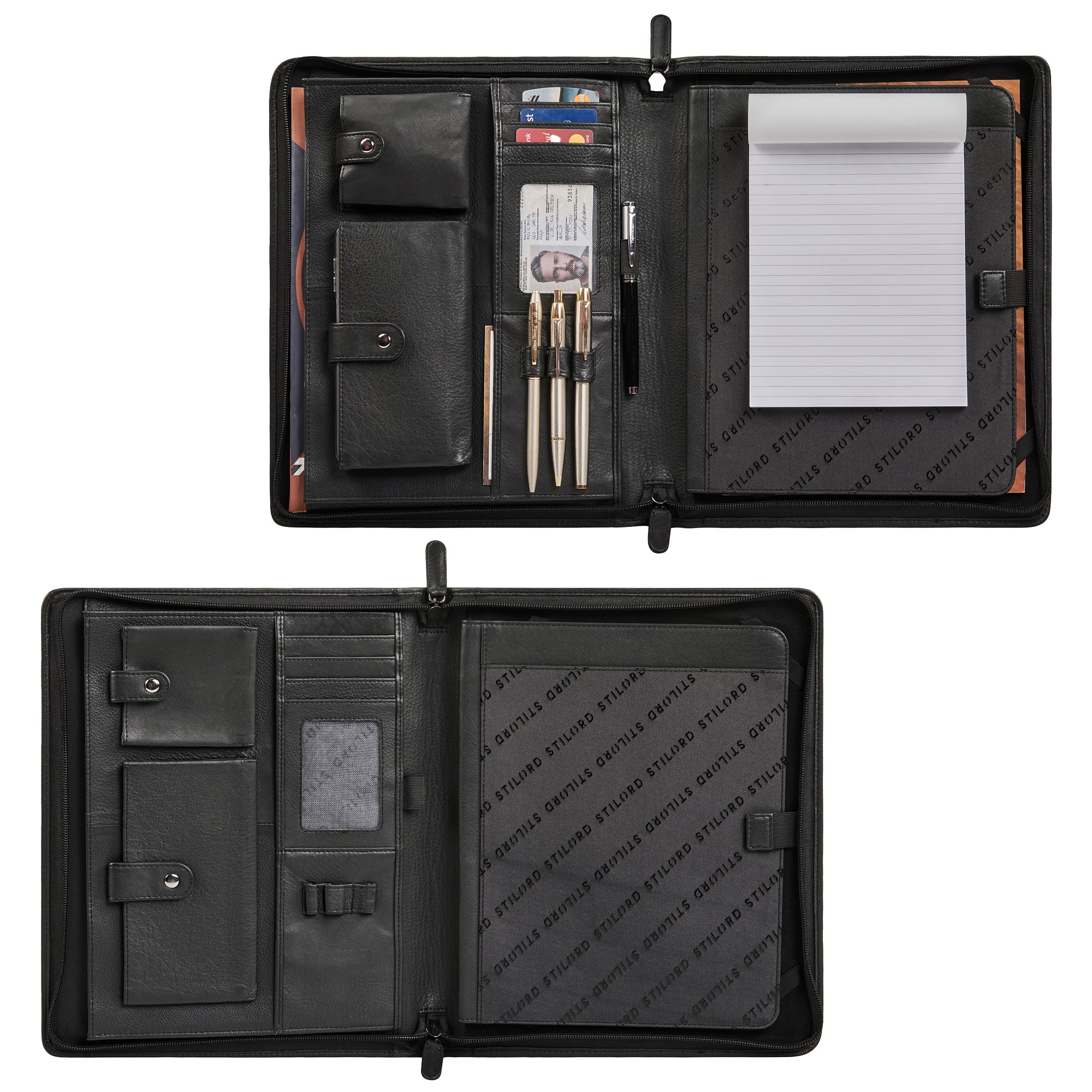 leder business mappe a4 schwarz