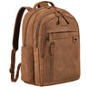 "Eron" Mochila Hombre Trabajo de Cuero Auténtico Mochila Portátil 15,6 - 16 Pulgadas