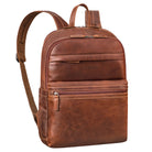 Echtleder Rucksack Damen Cognac Braun mit Laptopfach 15.6 Zoll 