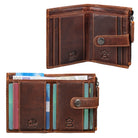 Leder Portemonnaie Damen Klein Cognac