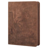 Braune A4 Leder Mappe mit Ringbuch Tabletfach 11 Zoll Echtleder