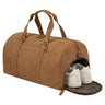 "Ventura" Bolsa de Viaje Grande de Cuero para Hombre Weekender 40L con Compartimento para Zapatos