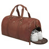 "Ventura" Bolsa de Viaje Grande de Cuero para Hombre Weekender 40L con Compartimento para Zapatos
