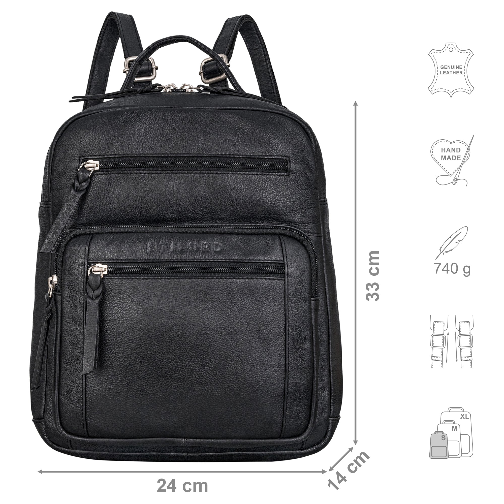 Eleganter Rucksack Schwarz