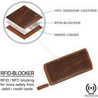 Leder Geldbeutel NFC Schutz Damen