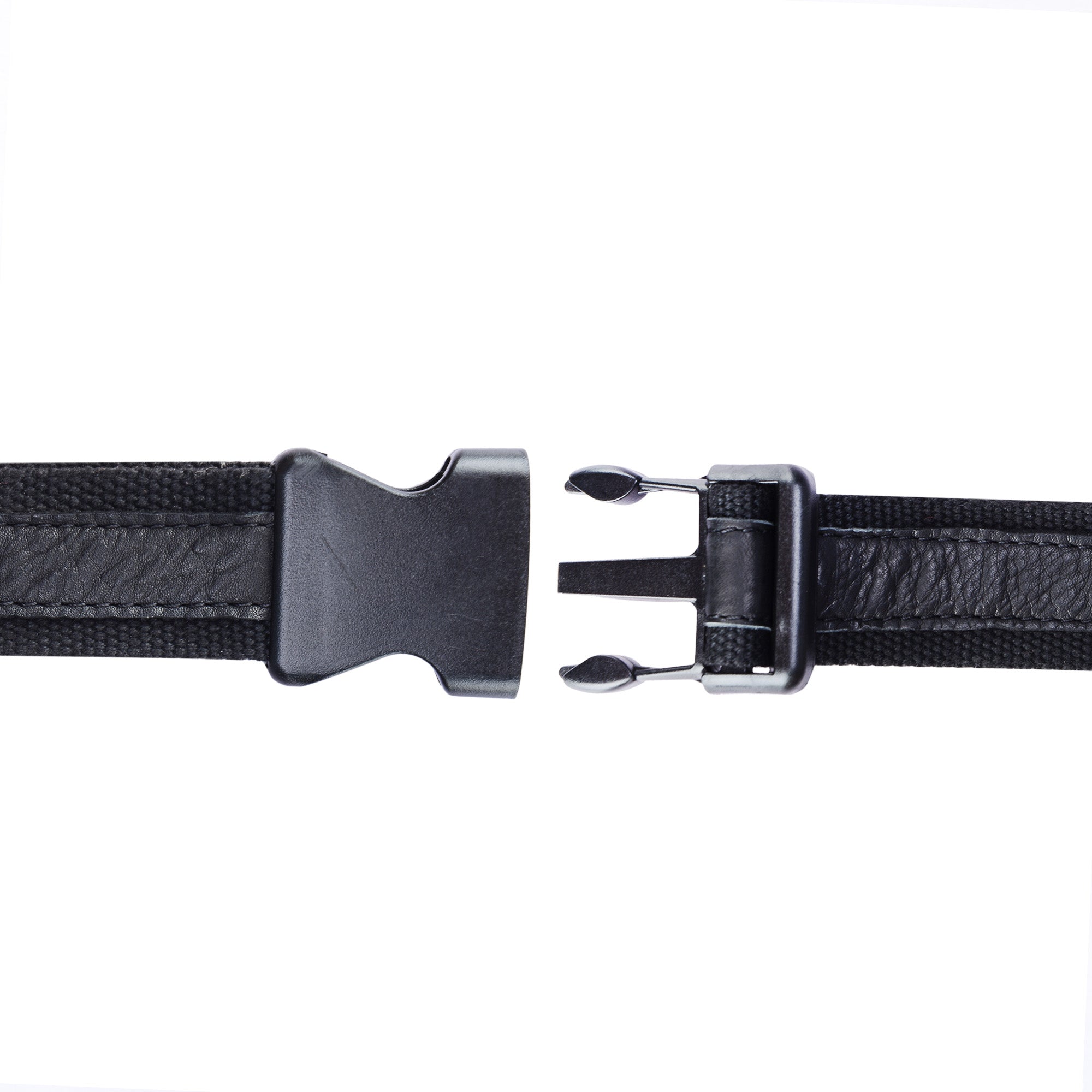 große elegante schwarze Leder Gürteltasche aus Echtleder