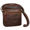 "Kony" Bolso Vintage de Cuero para Hombre Bandolera Resistente