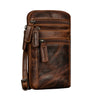 "Mikael" 3-en-1 Bolso de Cuero para Hombre Bandolera y Riñonera