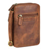 "Peter" 2-en-1 Cartera de Cuero para Pecho y Porta Móvil para Hombre