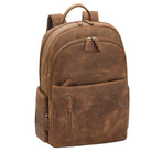 Leder Rucksack gross Herren braun mit laptopfach 15,6 Zoll Echtleder