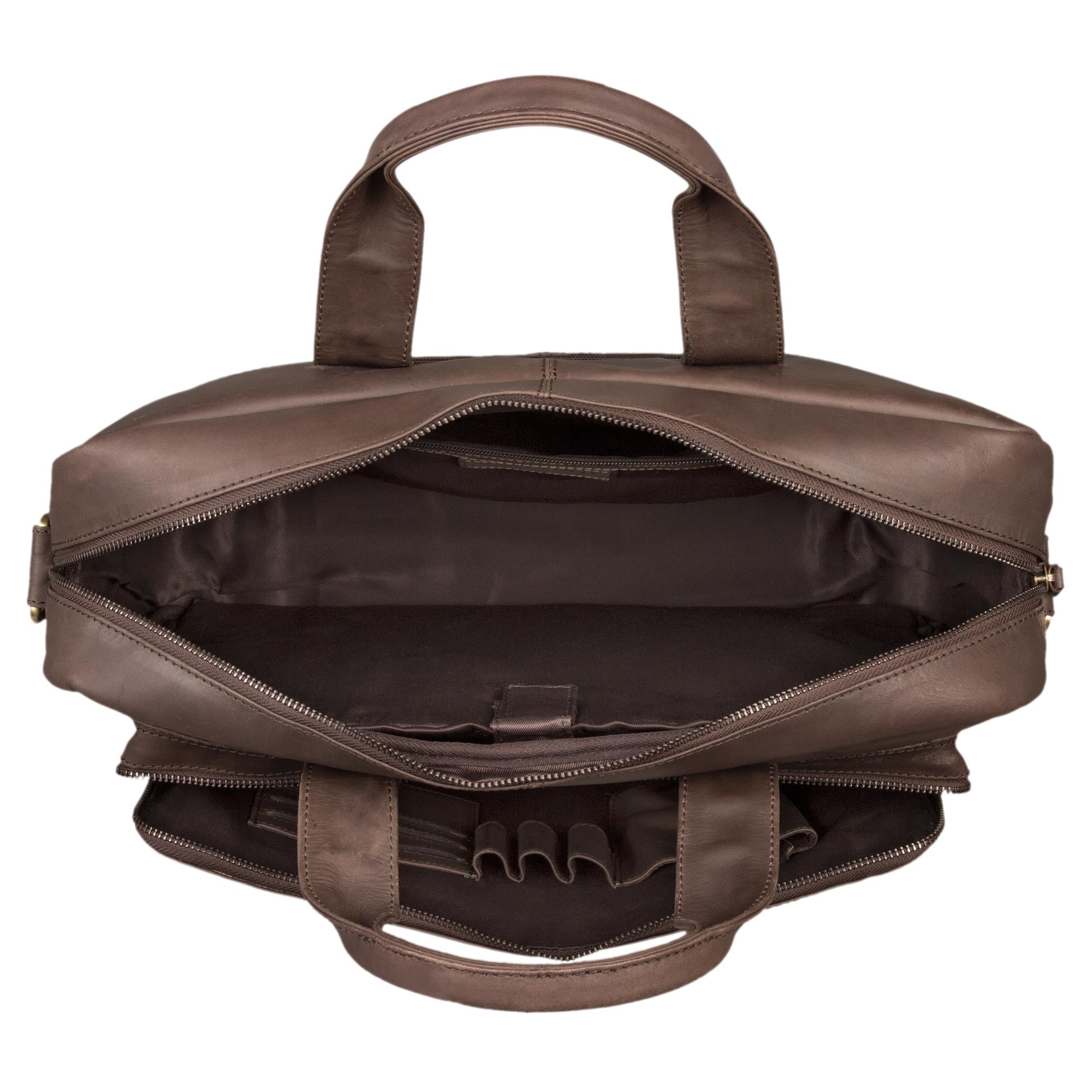 Dokumententasche A4 leder braun