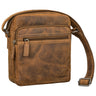 "Kony" Bolso Vintage de Cuero para Hombre Bandolera Resistente