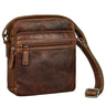 "Kony" Bolso Vintage de Cuero para Hombre Bandolera Resistente