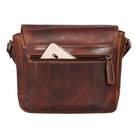 Damen Partytasche Leder Cognac