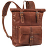 "Herakles" Mochila Premium de Cuero Rolltop 17" Laptop Grande Vintage