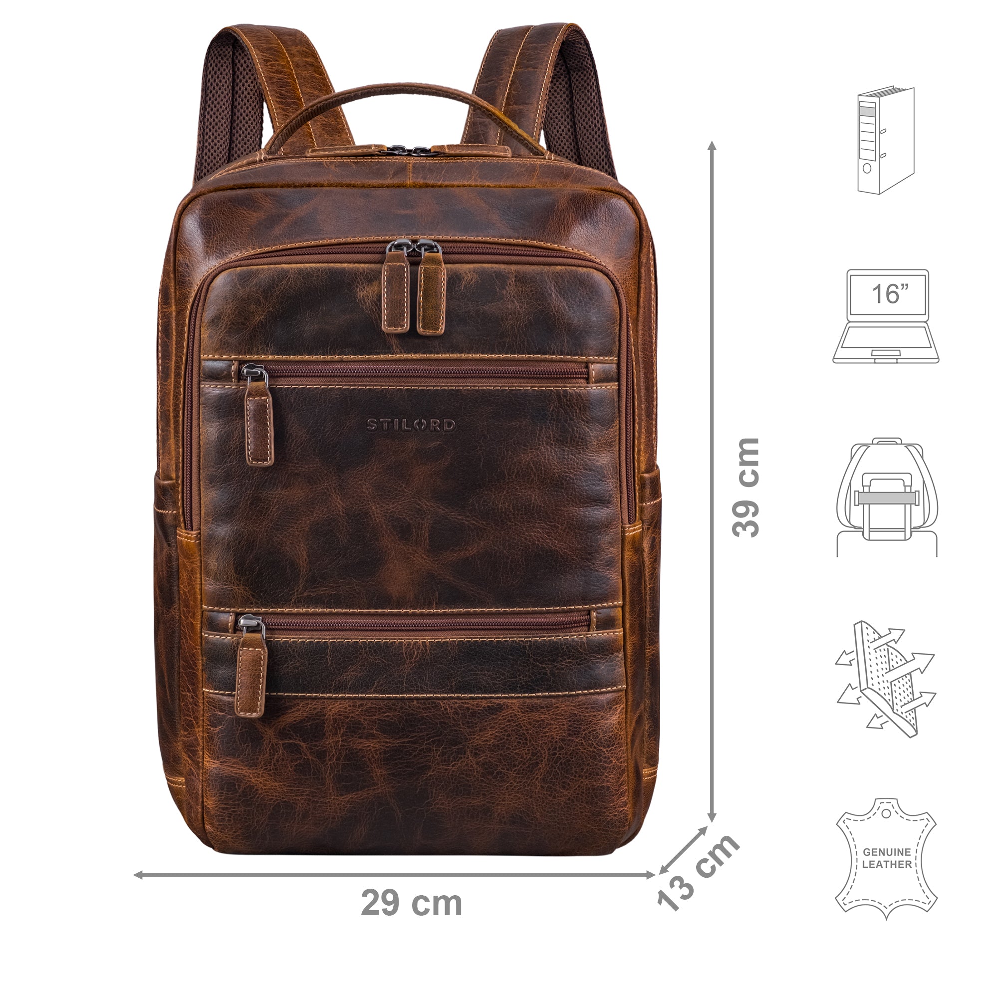 leder rucksack damen dunkelbraun