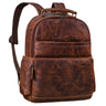 "Valens" Premium Mochila de Cuero Hombre Grande con Asa Estilo 16 Pulgadas