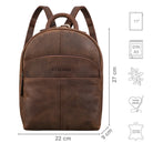 leder rucksacktasche dunkelbraun klein damen