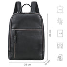 schwarzer Lederrucksack für Herren