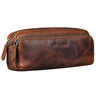 "Melissa" Estuche de Cuero Grande Vintage con Cremallera