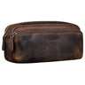 "Melissa" Estuche de Cuero Grande Vintage con Cremallera