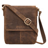 "Bari" bolso vintage de cuero para hombre de tamaño medio vertical para tablet 8 pulgadas y documentos DIN A5