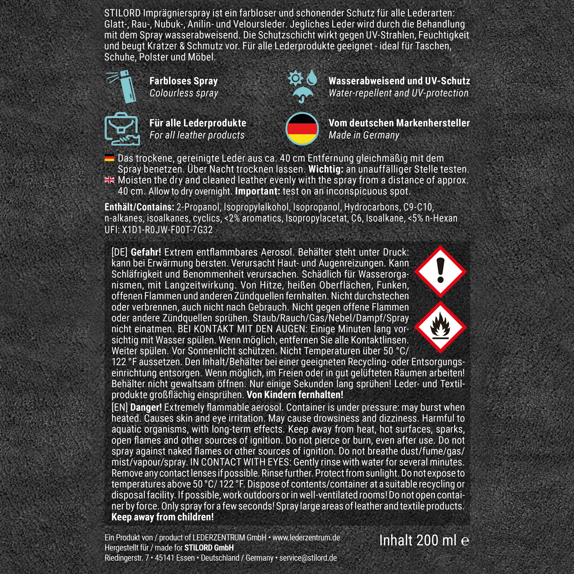 STILORD Pflege-Set für Echtleder