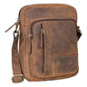 Herrentasche zum Umhängen Rauleder braun mittel Groß